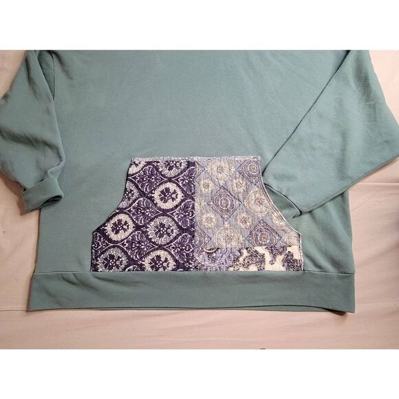 Reworked upcycled repurposed quilted hoodie plus size 1x 18-20 Women's ooak - Picture 2 of 6